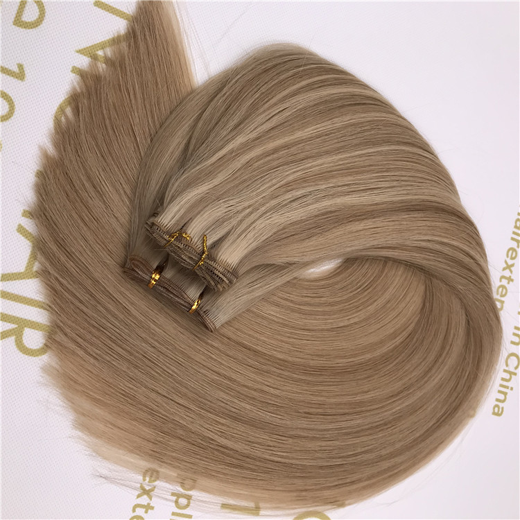 Wholesale human Slavic cuticle hand tied weft vs genius weft X388